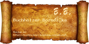 Buchholzer Bozsóka névjegykártya